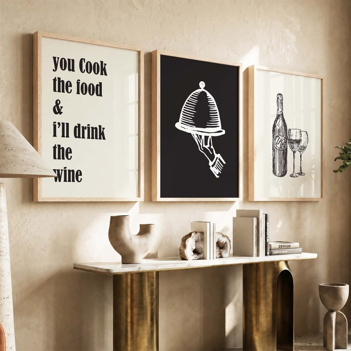Kitchen Wine & Dine Digital Art Set