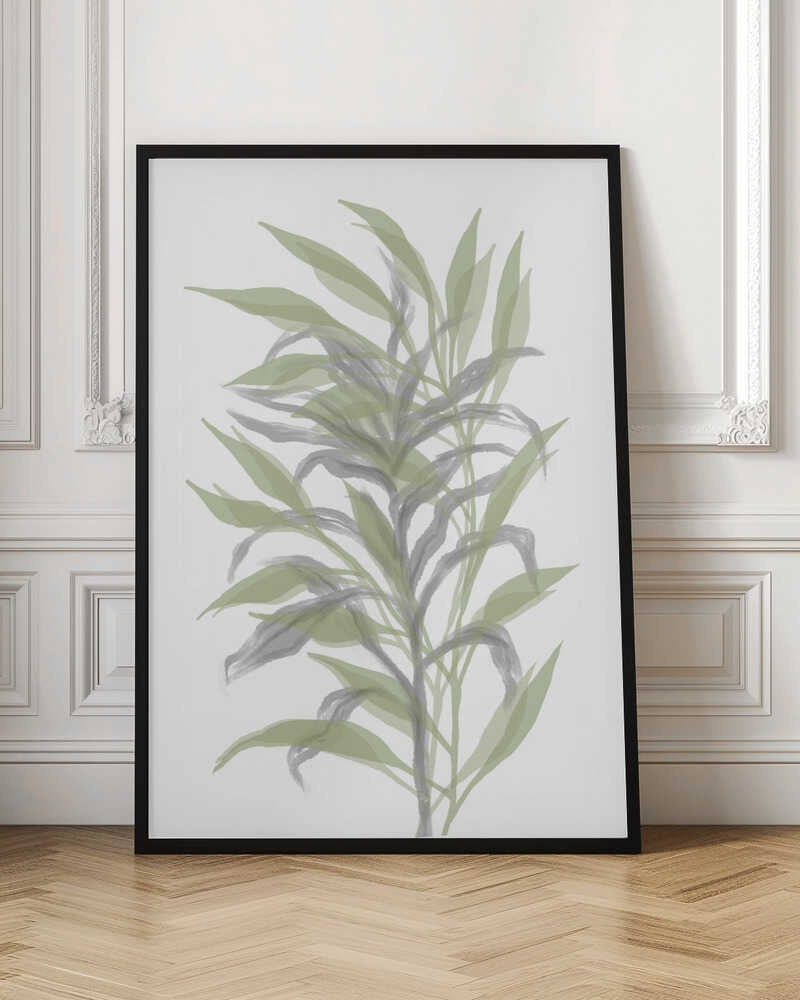 Ethereal Botanical Leaf Digital Art Print
