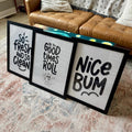 Funny Bathroom Typography Digital Art Bundle