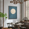 Moonlit Flight Japanese Minimalist Digital Art