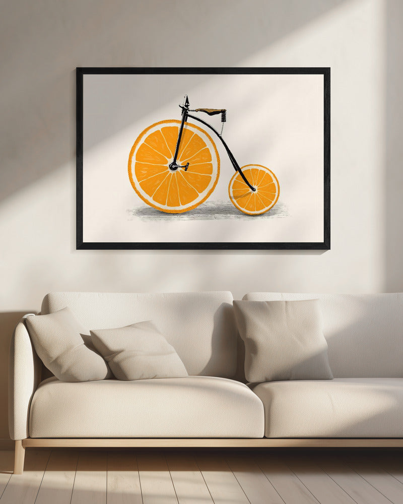 Citrus Bicycle High-Resolution Digital Artwork