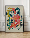 Abstract Pink Floral Garden Digital Wall Art