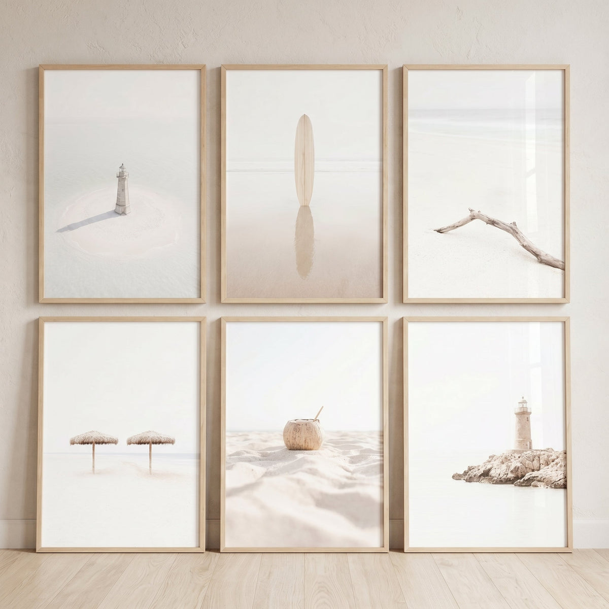 Minimalist Neutral Beach Photography Set