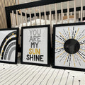 You Are My Sunshine Neutral Nursery Digital Art Trio