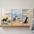 Coastal Dogs Trio Digital Art Set