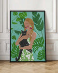 Botanical Cat Lady Digital Art Print