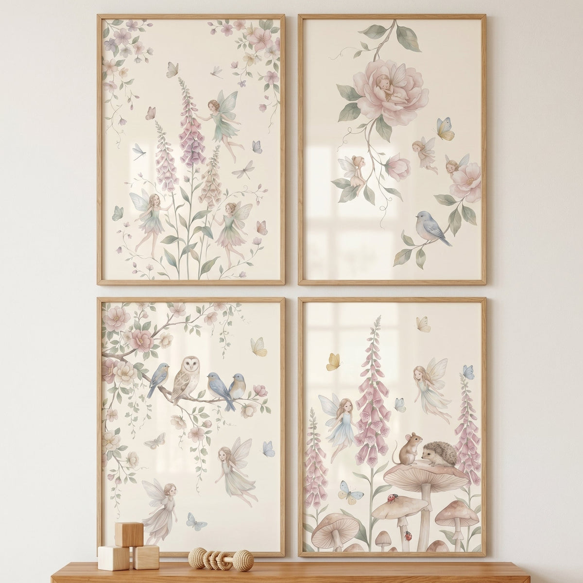 Enchanted Woodland Fairies Digital Art Set