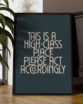 High-Class Place Typography Digital Art