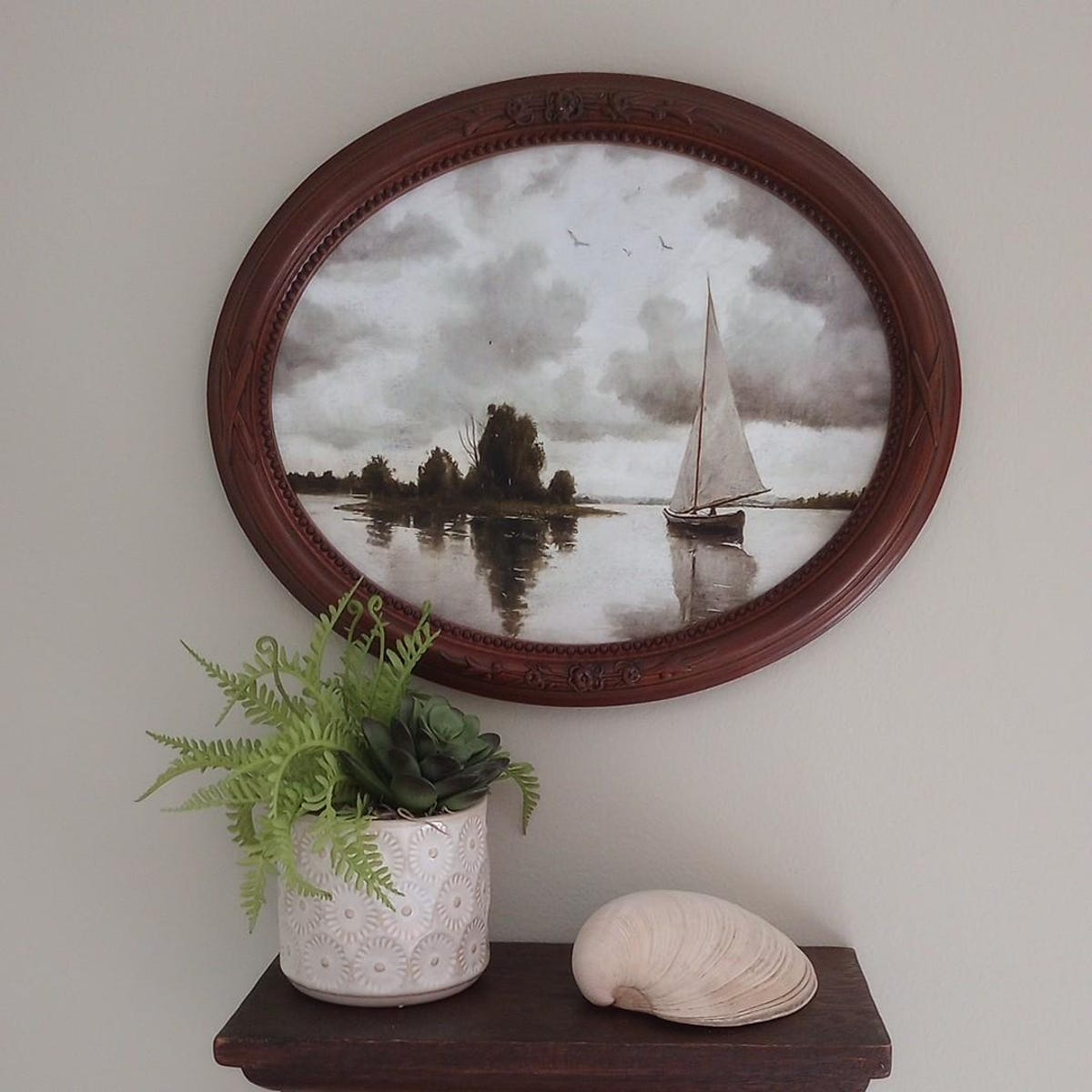 Moody Waters Sailboat Digital Artwork