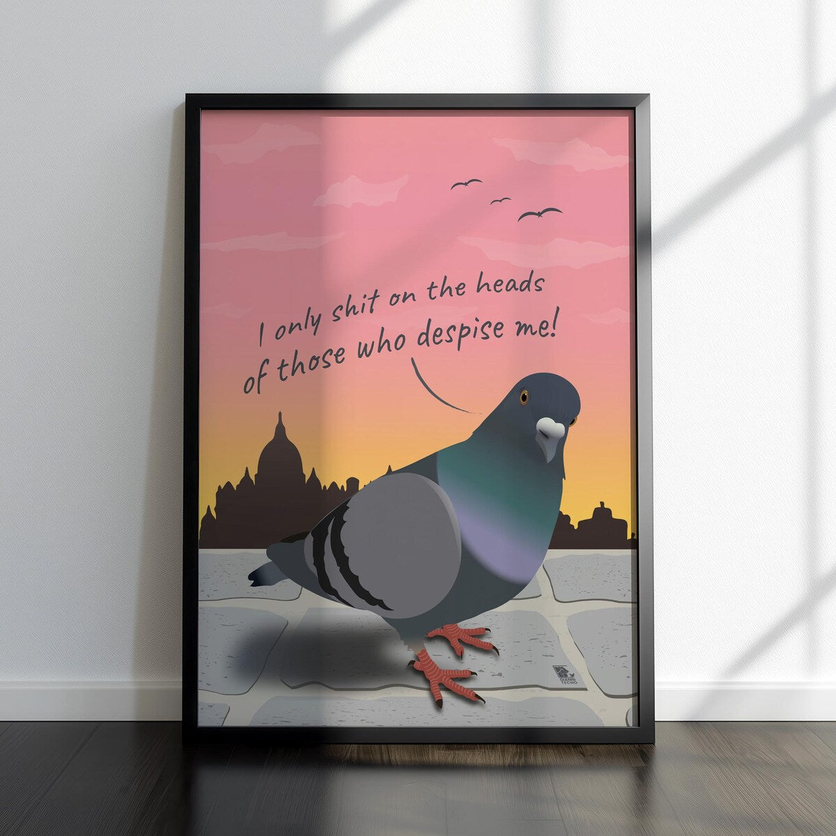 Funny Pigeon Quote Digital Art
