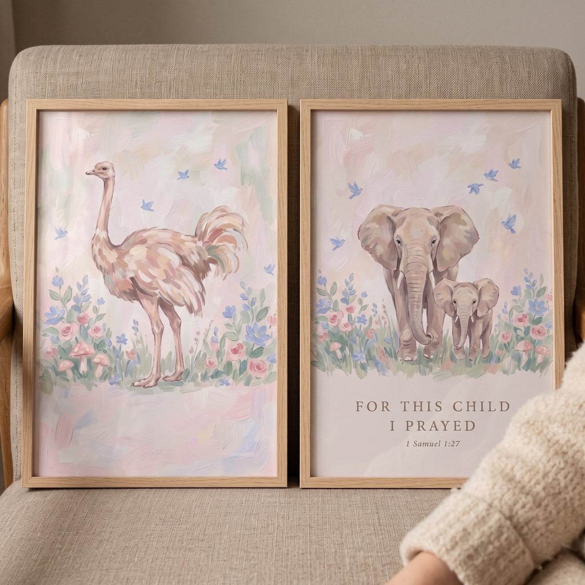 Safari Animals Faith Nursery Digital Art Set