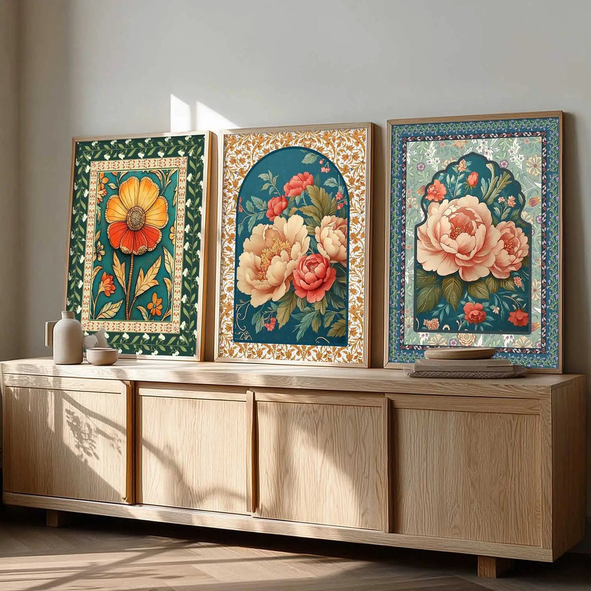 Mughal Floral Arch Digital Art Set