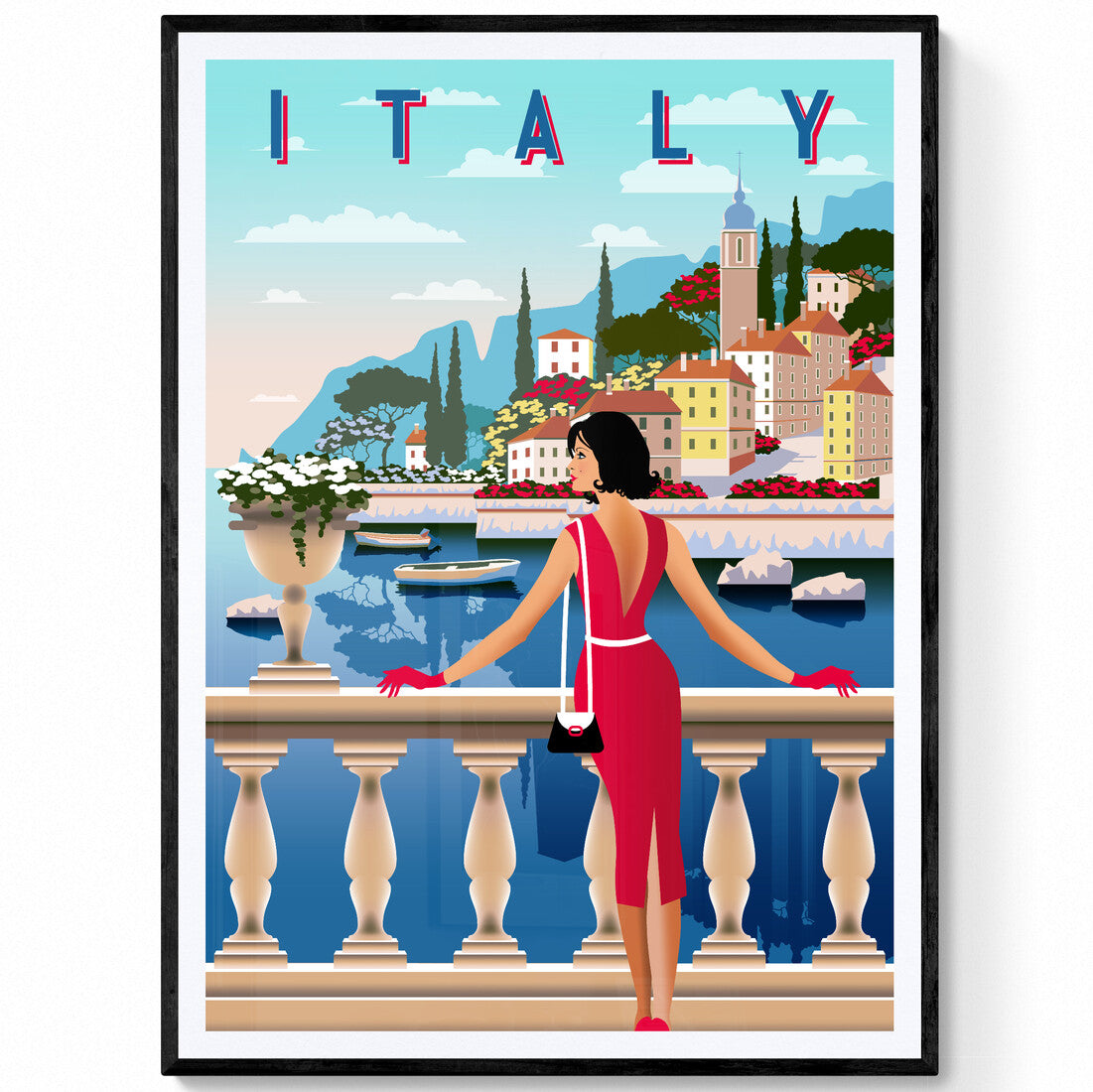 Vintage Italy Travel Poster Digital Art
