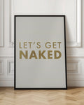 Lets Get Naked Bathroom Typography Digital Art