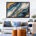 Golden Abyss Abstract Marble Digital Artwork