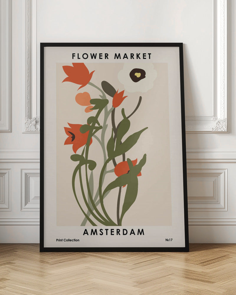 Amsterdam Flower Market Botanical Digital Art Print