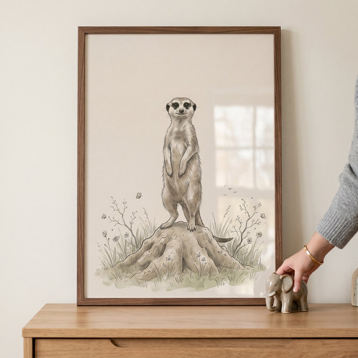 Curious Meerkat Digital Art