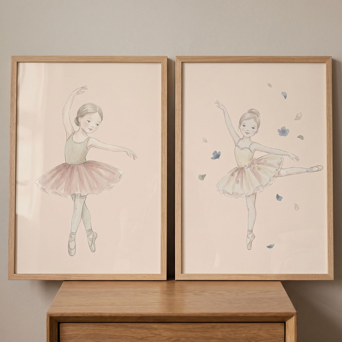 Watercolor Ballerina Digital Art Set