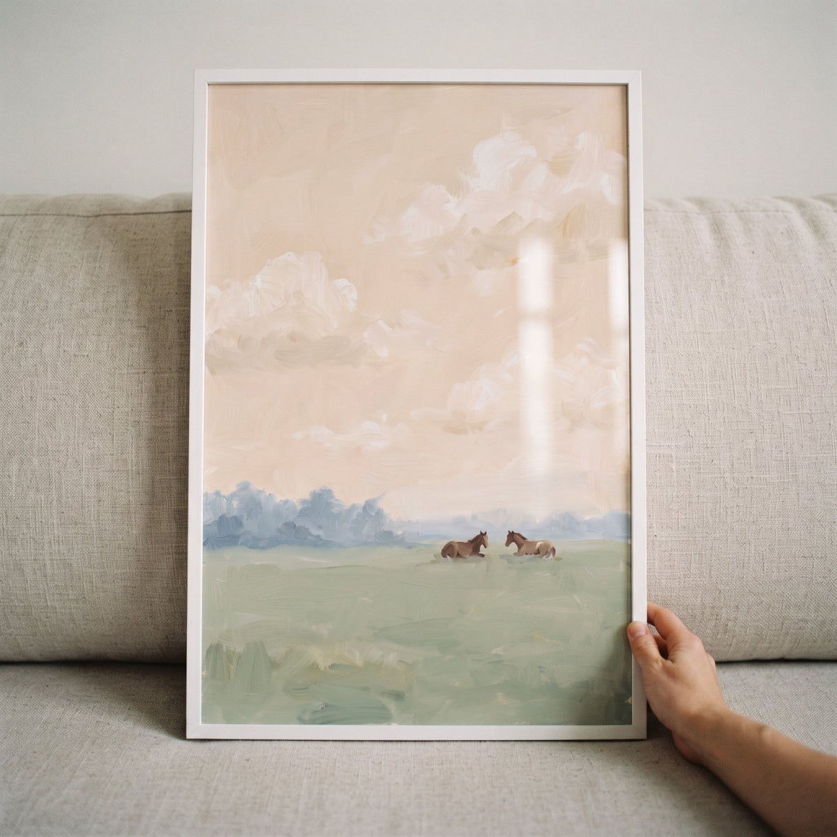 Pastoral Meadow Horses Digital Art