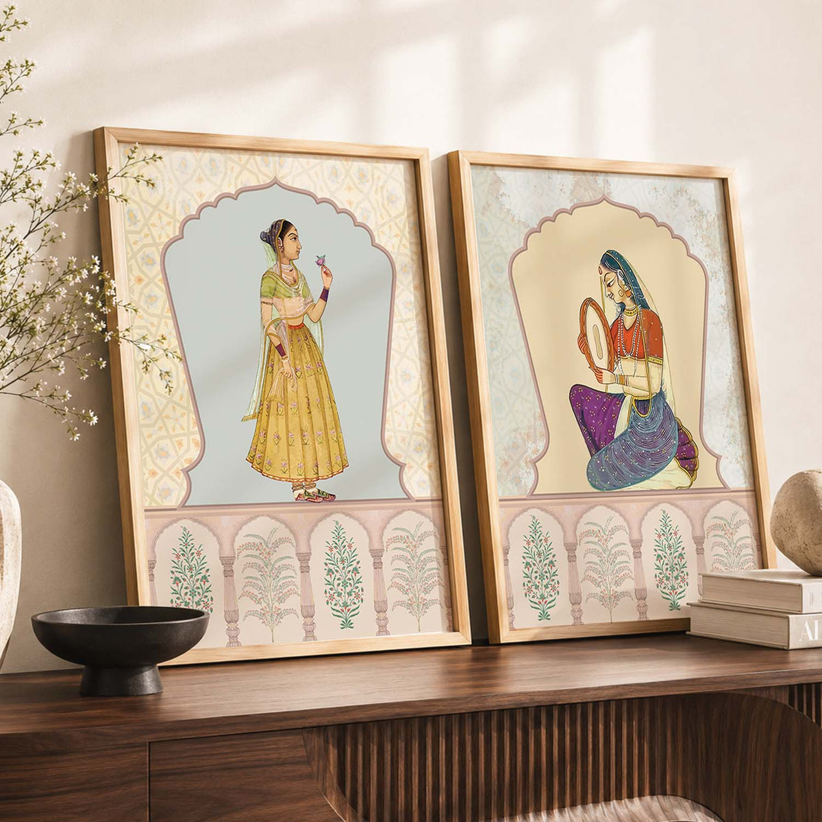 Royal Mughal Princess Digital Art Set