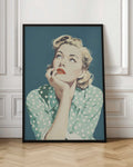 Retro Blonde in Polka Dots Digital Art