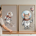 Space Explorer Animals Digital Art
