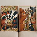 Cozy Woodland Animals Digital Art Print Set