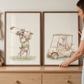 Chic Golfing Dogs Digital Art Set
