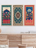 Bohemian Botanical Tapestry Triptych Digital Art