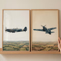 Vintage Military Aircraft Flight Digital Art Set
