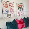 Cheers Multilingual Bar Cart Digital Art Set
