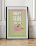 Dirty Gin Martini Retro Cocktail Digital Art