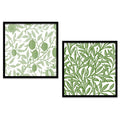 Sage Botanical Lemon and Leaf Pattern Set