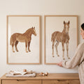 Charming Equestrian Duo Digital Art Set