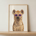 Cool Hyena in Purple Sunglasses Digital Artwork