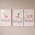 Whimsical Safari Animals Triptych Digital Art