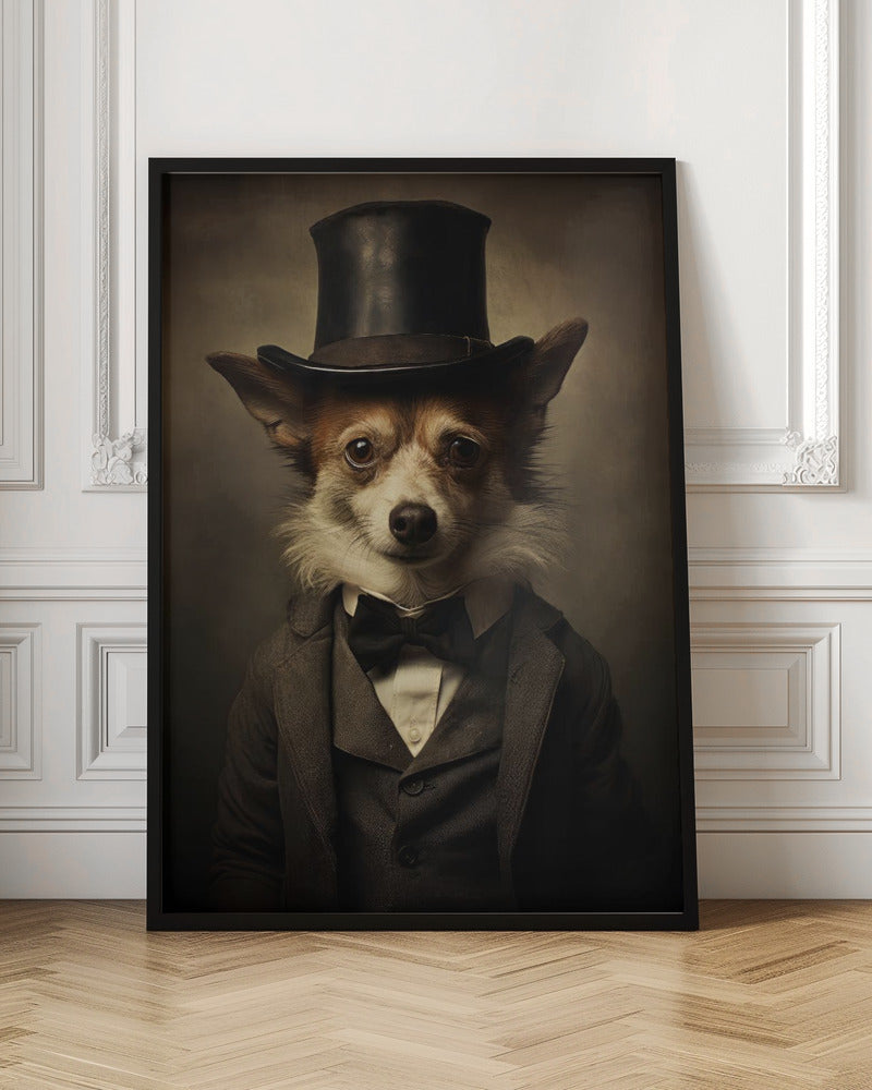Dapper Gentleman Dog Digital Art Print
