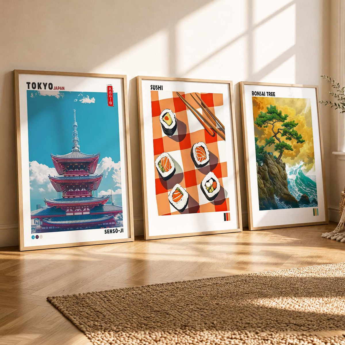 Japanese Culture Trio Digital Art Collection