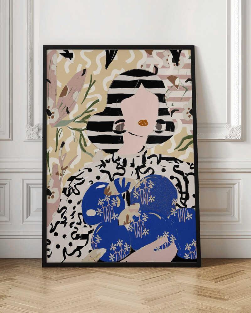 Abstract Floral Woman Digital Art Print