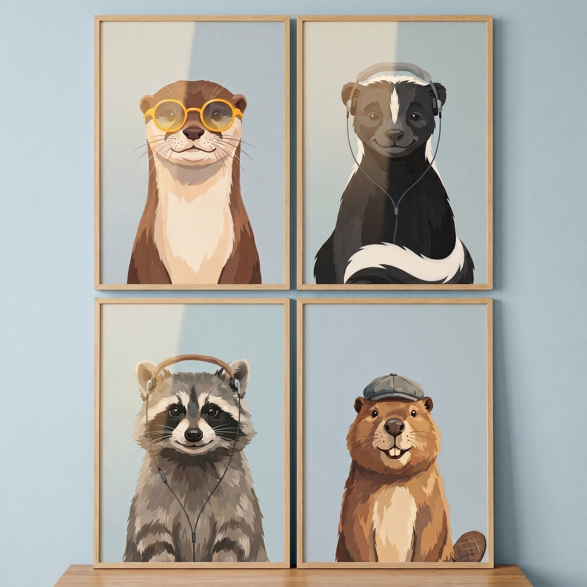 Quirky Animal Portraits Digital Art Bundle