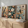 Botanical and Butterfly Trio Digital Art