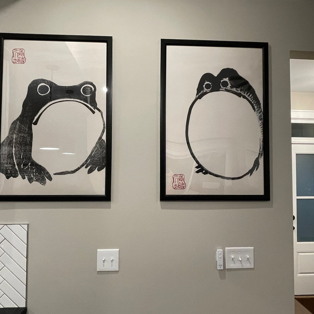 Minimalist Japanese Frog Ink Art Digital Download