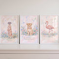 Safari Animal Nursery Trio Digital Art