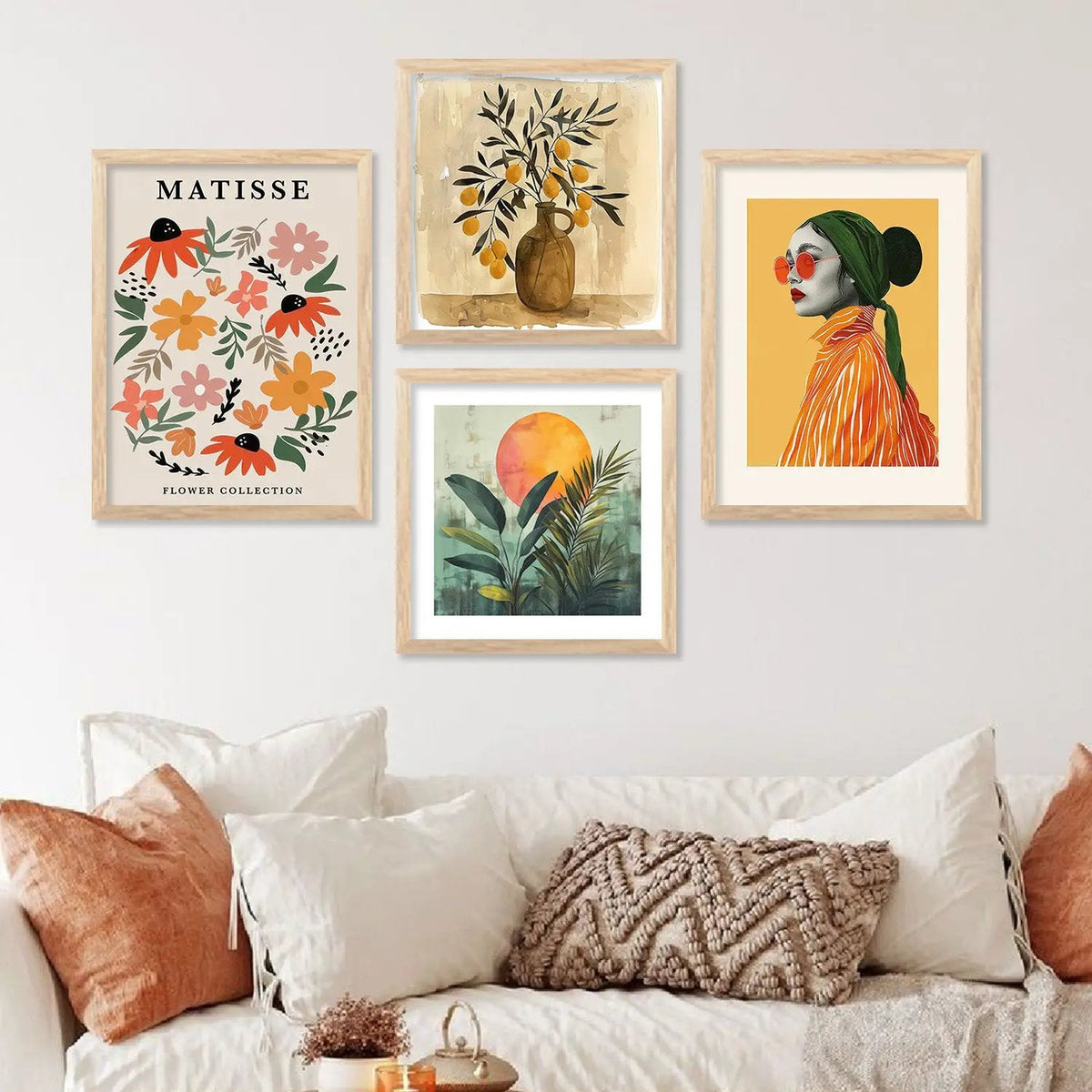 Boho Botanical and Portrait Gallery Wall Set