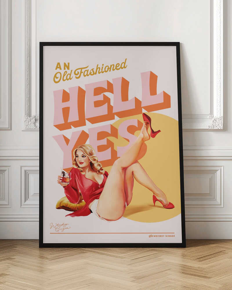 An Old Fashioned Hell Yes Pinup Digital Art
