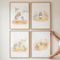 Cute Animal Basketball Players Digital Art Set