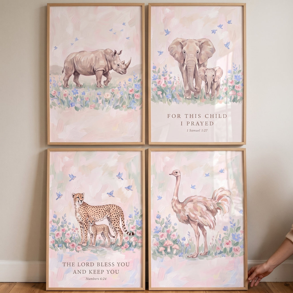 Safari Animal Nursery Digital Art Prints
