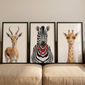 Chic Safari Animals Trio Digital Art