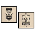 Success Is A State Of Mind Motivational Quote Print Set