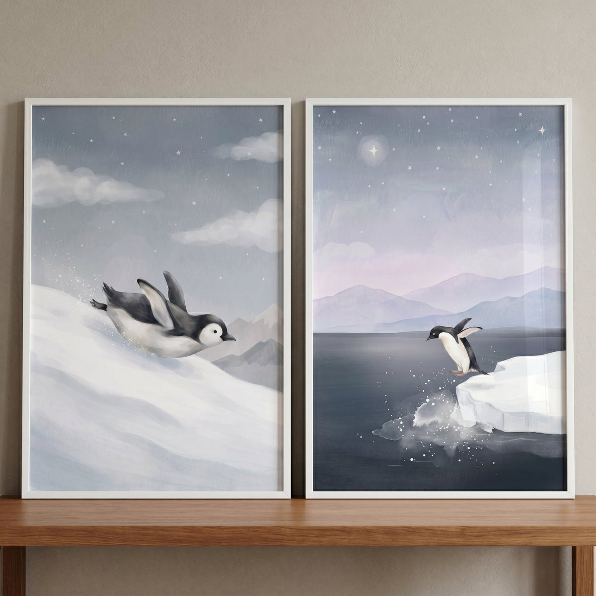 Playful Penguins Digital Art Set
